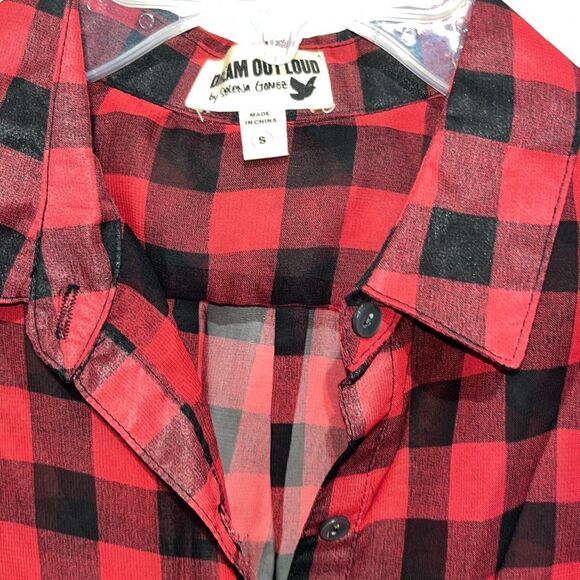 I’m Dream Out Loud by Selena Gomez Women's Plaid Sleeveless Lace Hem Top Small N - Picture 3 of 10